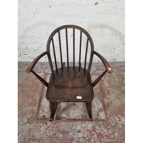 86 - An Ercol elm and beech rocking chair