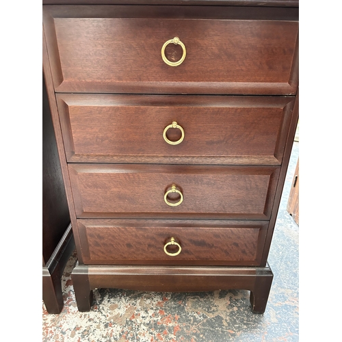 210 - A pair of Stag Minstrel mahogany bedside chests of drawers - approx.. 71cm high x 53cm wide x 46cm d... 