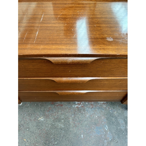 223 - A mid 20th century teak dressing table - approx. 116cm high x 131cm wide x 46cm deep