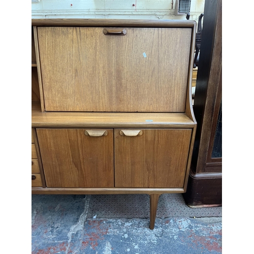 187 - A Younger teak highboard - approx. 131cm high x 144cm wide x 46cm deep