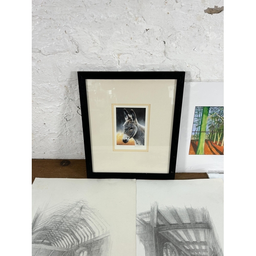 274 - Six prints to include Paul Dyson pencil signed limited edition no. 34/450 donkey scene, two Geldart ... 