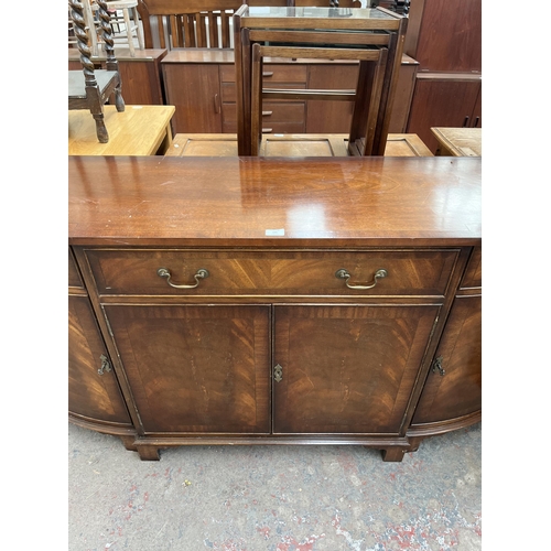 195 - A Bevan Funnell Ltd Reprodux mahogany breakfront sideboard