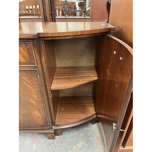 195 - A Bevan Funnell Ltd Reprodux mahogany breakfront sideboard