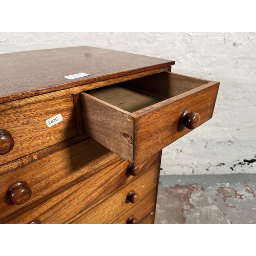 197 - A mahogany miniature chest of two short over five long drawers - approx. 72cm high x 50cm wide x 37c... 