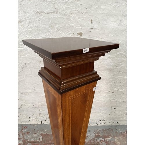 205 - A 19th century style mahogany and satinwood jardinière stand - approx. 101cm high