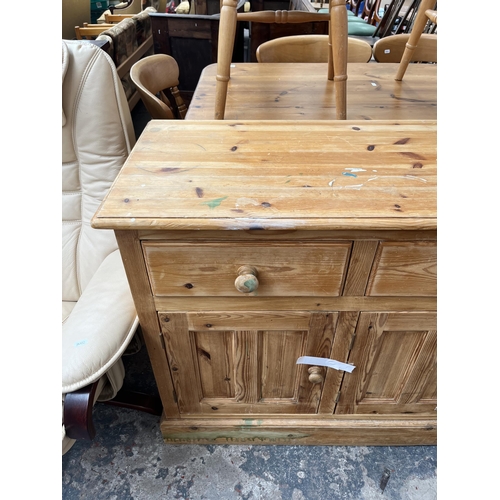 206 - A solid pine sideboard