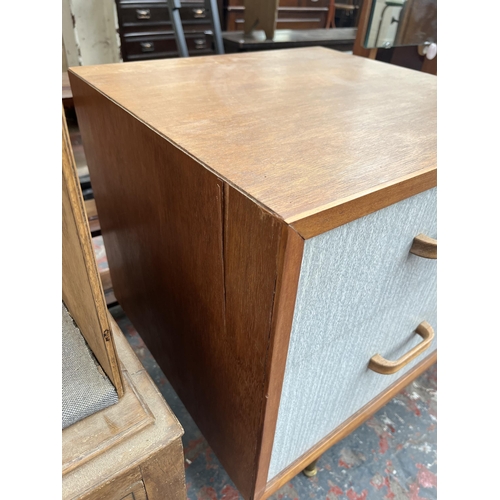 119 - A mid 20th century teak and formica dressing table