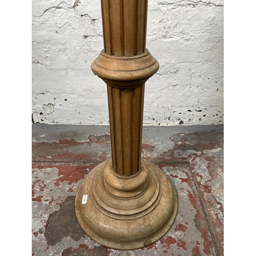 138 - A 19th century style beech jardinière stand - approx. 101cm high