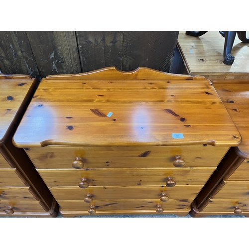 143 - A pine chest of four drawers