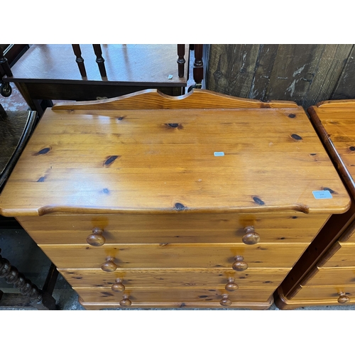 144 - A pine chest of four drawers