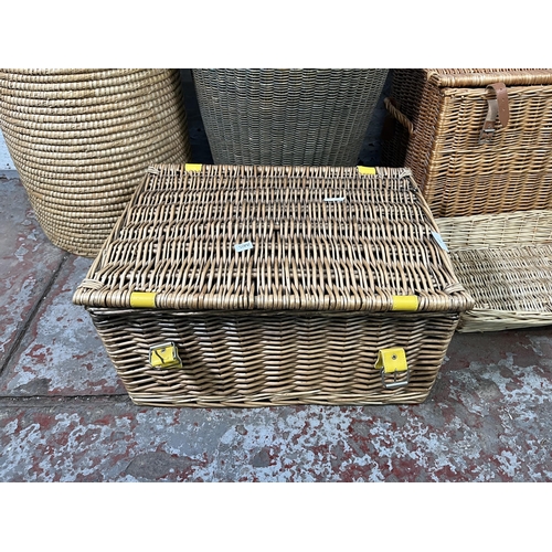 147 - Eight wicker baskets