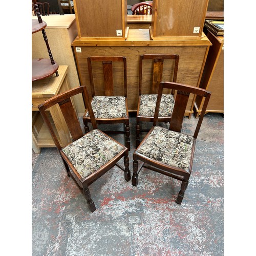 178 - Four oak dining chairs