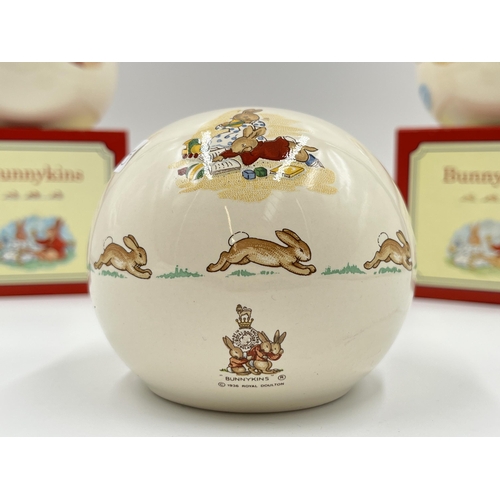 283 - Six pieces of Royal Doulton Bunnykins bone china