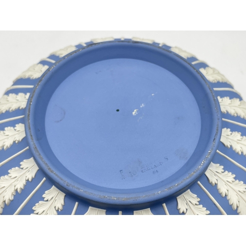 292 - A Wedgwood pale blue Jasperware circular footed bowl - approx. 27cm diameter