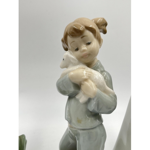 315 - Five Nao porcelain figurines to include no. 1139 Sleepy Head, no. 1108 My Rag Doll etc.