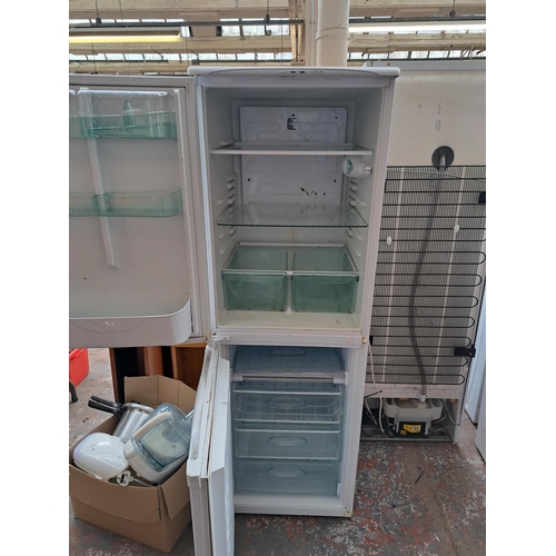 708 - A Hotpoint Iced Diamond upright fridge freezer - approx. 165cm high