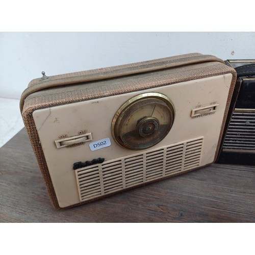 578 - Eight vintage portable radios to include Roberts R600, Nordmende etc.