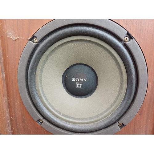 583 - A pair of vintage Sony SS-7100 two-way 6Ω 50w peak hi-fi speakers - made in Japan