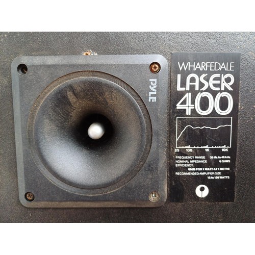 592 - A pair of Wharfedale Laser 400 three-way 6Ω hi-fi speakers