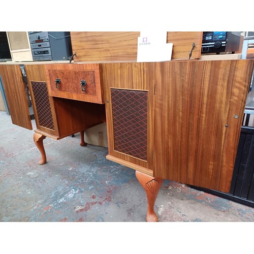 595 - A late 1970s Dynatron GC1412PW desk style music centre comprising Garrard two-speed turntable, SRX20... 