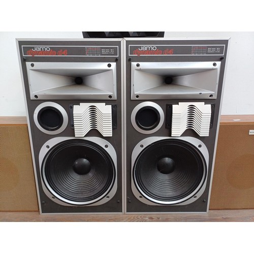 599 - Three items, one Sony HMK-20 music centre with speakers, one pair of Jamo Dynamic D4 4-8Ω hi-fi spea... 