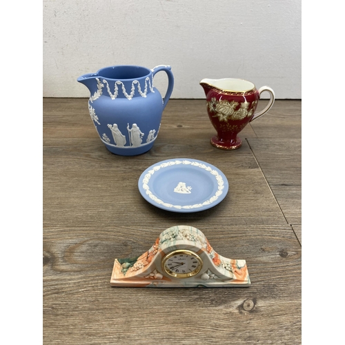 340 - A collection of ceramics to include four pieces of Wedgwood pale blue Jasperware, Royal Albert Old C... 