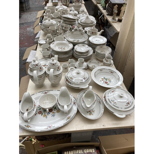 347 - A large collection of Royal Doulton Kingswood dinnerware to include two coffee pots, teapot, dinner ... 