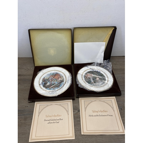 351 - Six boxed Royal Worcester The King Arthur collector's plates