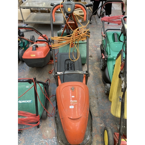 868 - Two 240v lawn mowers, one Flymo and one Qualcast