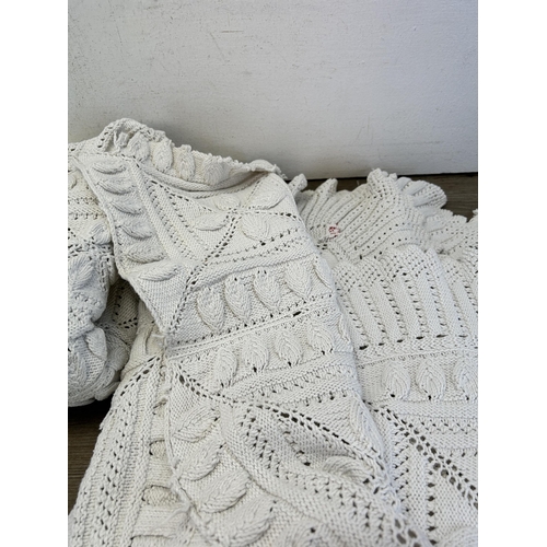 452 - Two Victorian crochet blankets