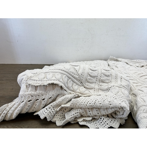 452 - Two Victorian crochet blankets