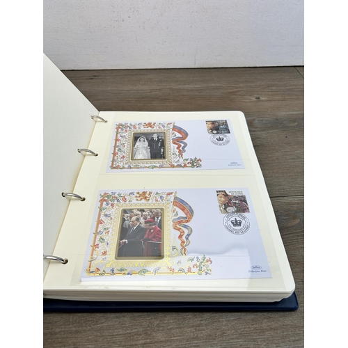 469 - Three First Day cover albums, two The Queen's Golden Jubilee and one 22ct Golden Replicas of British... 