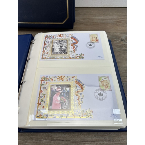 469 - Three First Day cover albums, two The Queen's Golden Jubilee and one 22ct Golden Replicas of British... 