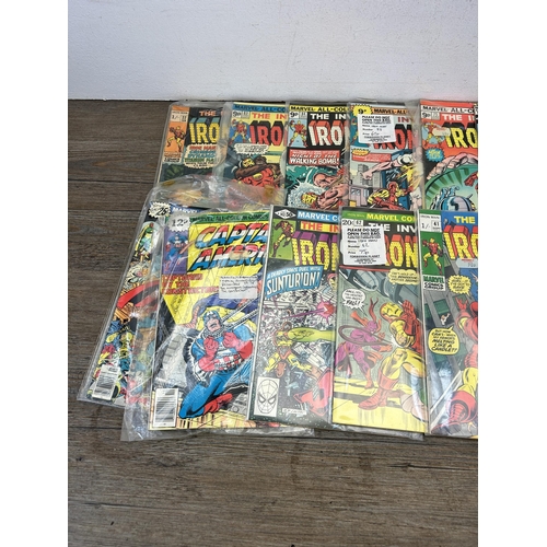 475 - A collection of vintage Marvel comics to include The Invincible Iron Man, Daredevil, The Incredible ... 