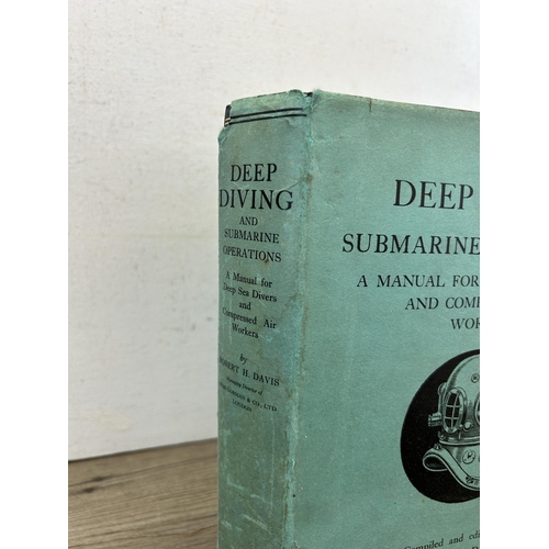 476 - A Deep Diving and Submarine Operations hardback manual compiled and edited by Robert H. Davis signed... 