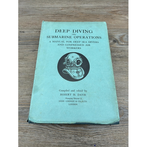 476 - A Deep Diving and Submarine Operations hardback manual compiled and edited by Robert H. Davis signed... 