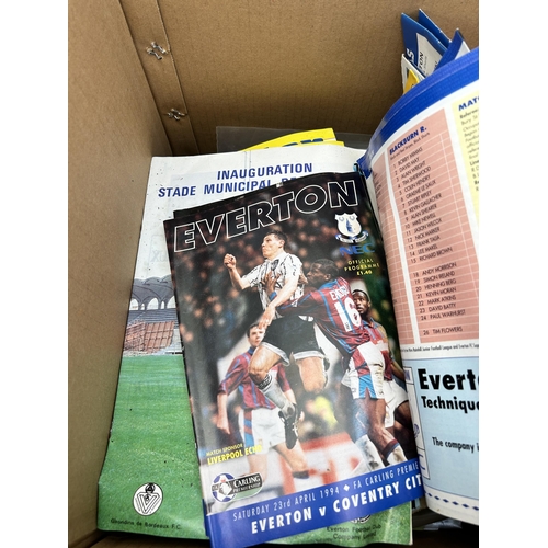 481 - A collection of football memorabilia to include Port Vale official programmes, Everton official prog... 