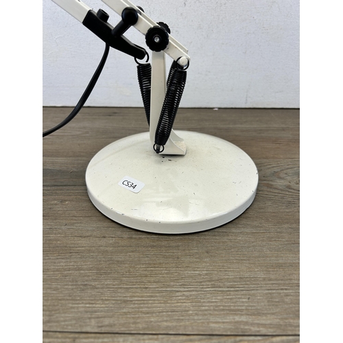 507 - An Anglepoise Model 90 white metal desk lamp