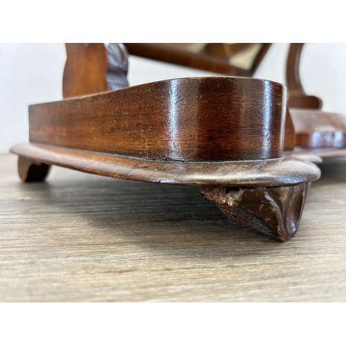 528 - A Victorian walnut swing dressing table mirror - approx. 62cm high x 54cm wide x 24cm deep