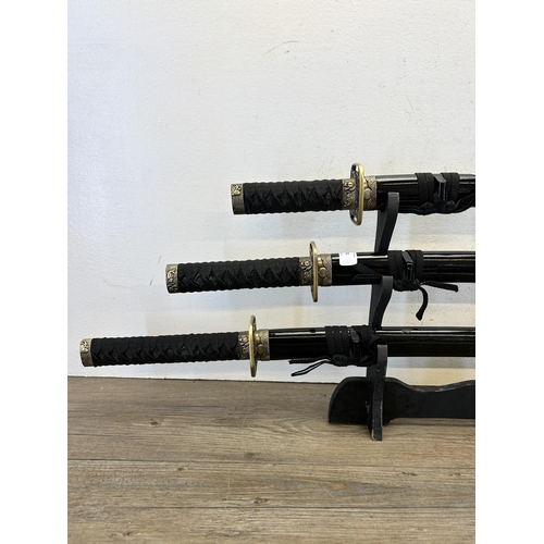 541 - An Ancient Warrior ornamental samurai sword set