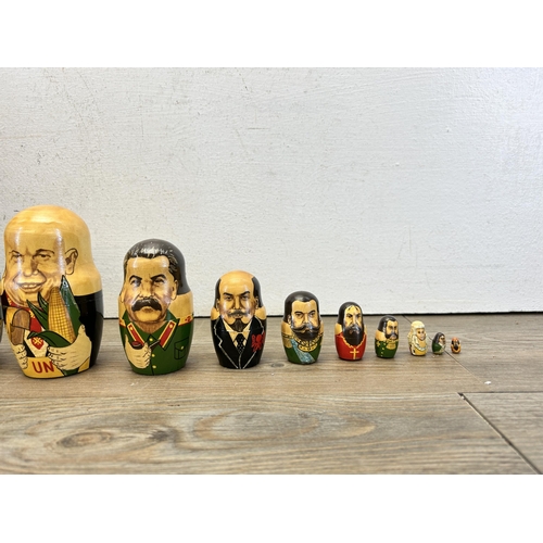 548 - Twelve Russian hand painted nesting dolls