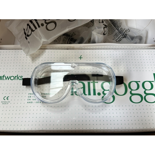 901 - Two boxes containing a large collection of boxed new and unused Laif safety goggles