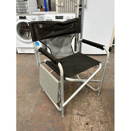 913 - Six items to include pair of Hi-Gear folding chairs, Hozelock hose, folding wallpaper paste table et... 