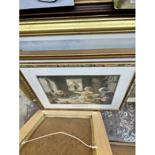 921 - A collection of house clearance items to include boxed Parasene greenhouse heater, framed pictures a... 