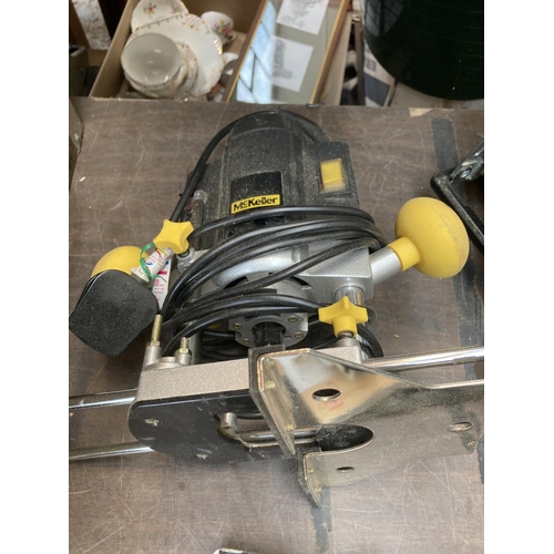 860 - Two 240v power tools, one Black & Decker KS865N circular saw and one McKeller plunge router together... 