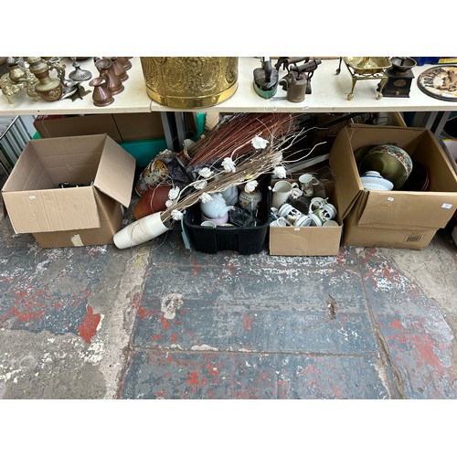 938 - Four boxes containing a large collection of ceramic border collie figurines, Oriental hand painted c... 