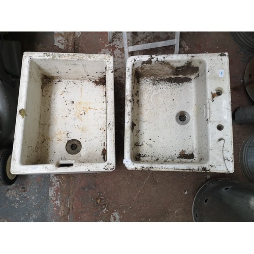 888 - Two vintage ceramic sinks