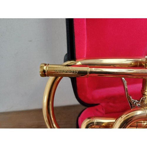 646 - A cased John Packer Ltd JP271SW B♭ Cornet with Denis Wick size 2 silver plated and John Packer mouth... 