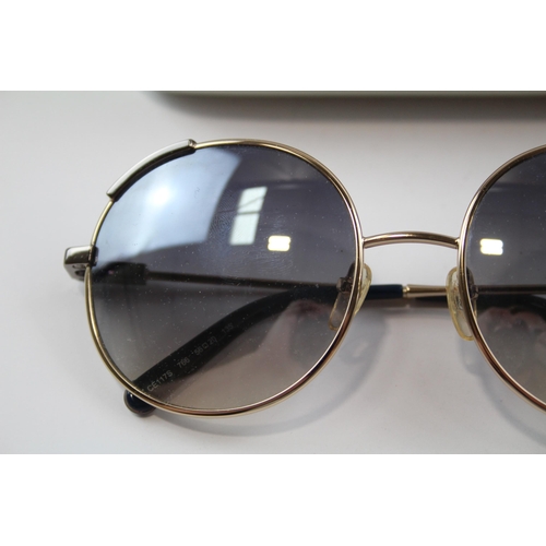 2337 - A pair of cased Chloé mirrored round sunglasses