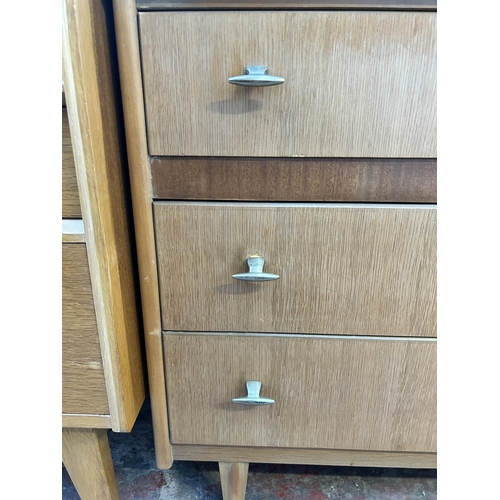 104 - A mid 20th century Lebus oak dressing chest